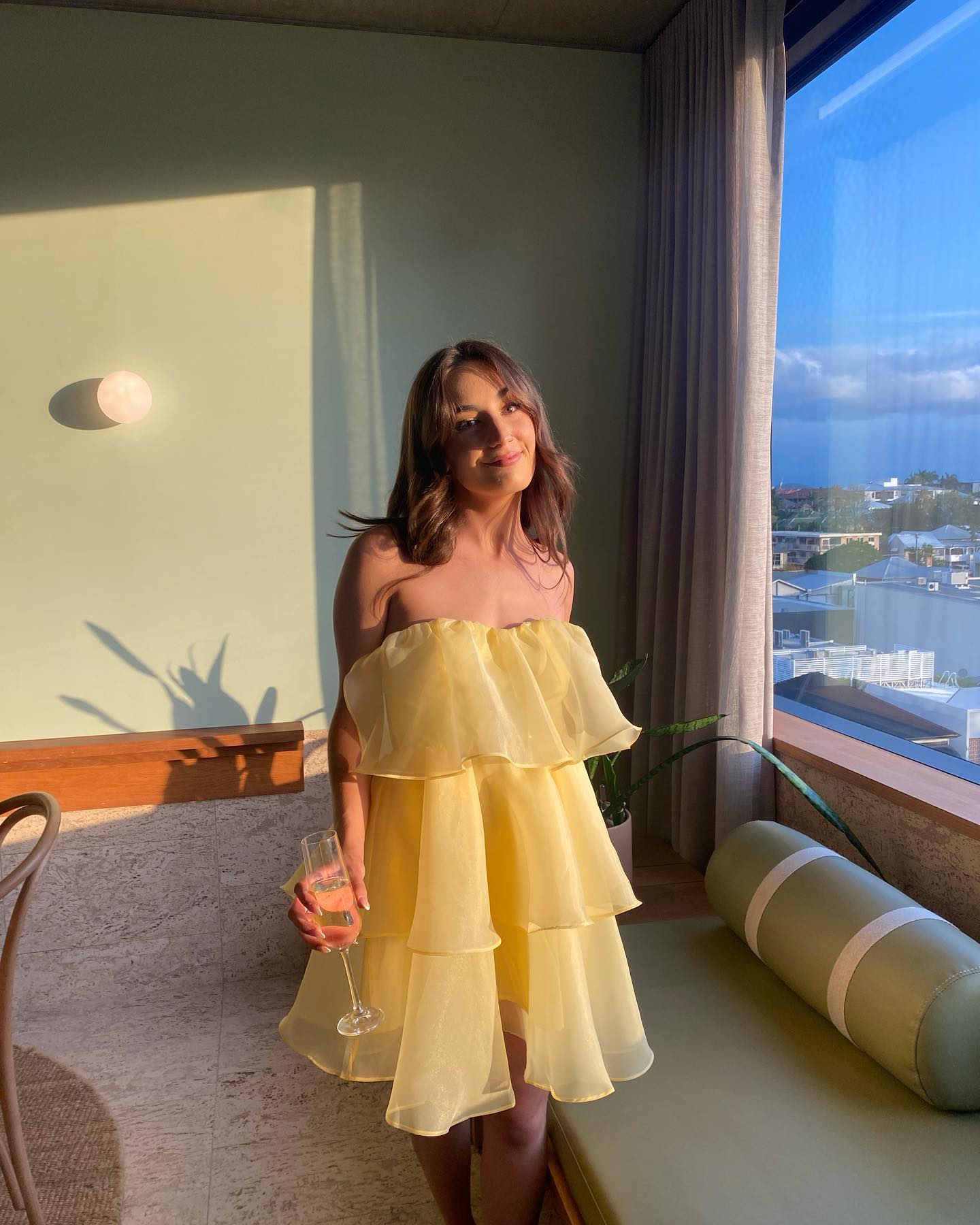 Billy J Fantasia Mini Dress Yellow