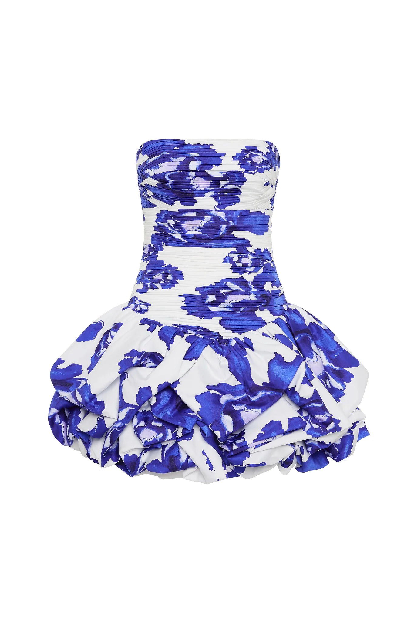 AJE Violette Bubble Hem Mini Blooming Cobalt