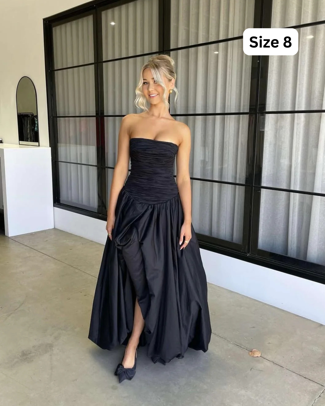 AJE Violette Bubble Hem Maxi Black