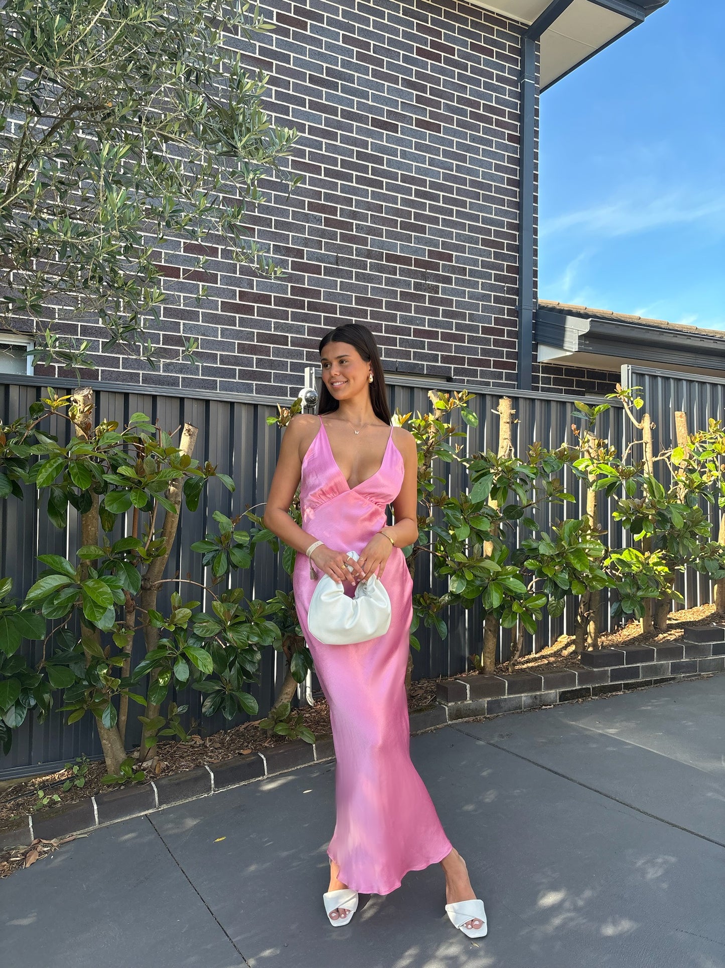 Bec and Bridge Lorelai V Pink Maxi Dress