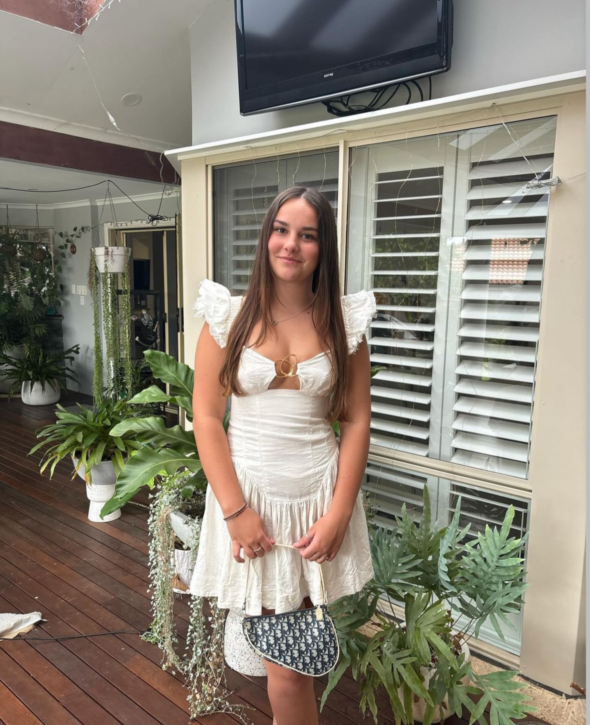 AJE Simone Frill Dress White