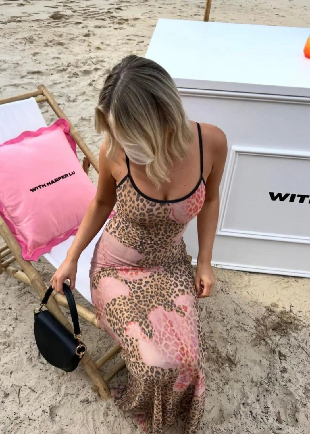 With Harper Lu Leopard Mesh SELLING