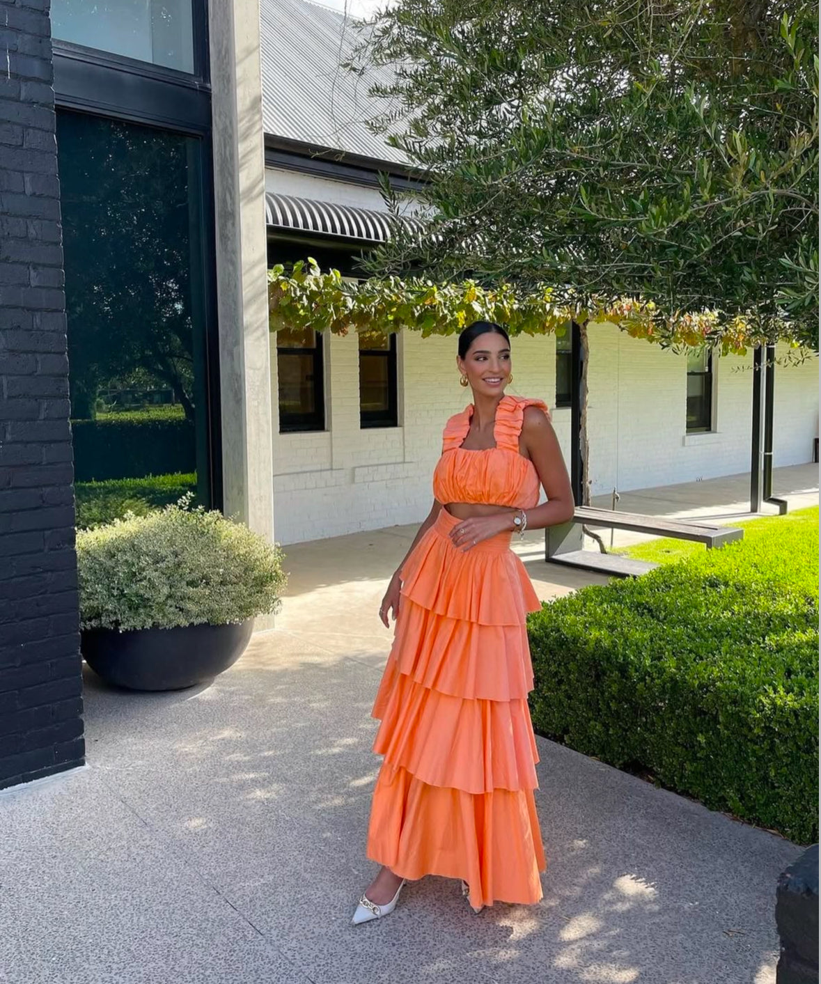 AJE Medina Frill Set Orange