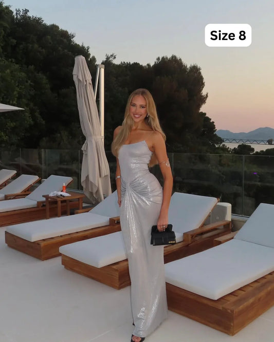 Natalie Rolt Allora Gown Silver SELLING