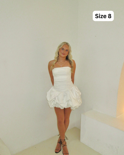 AJE Violette Bubble Hem Mini White