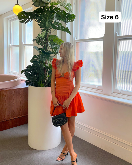 AJE Simone Frill Orange