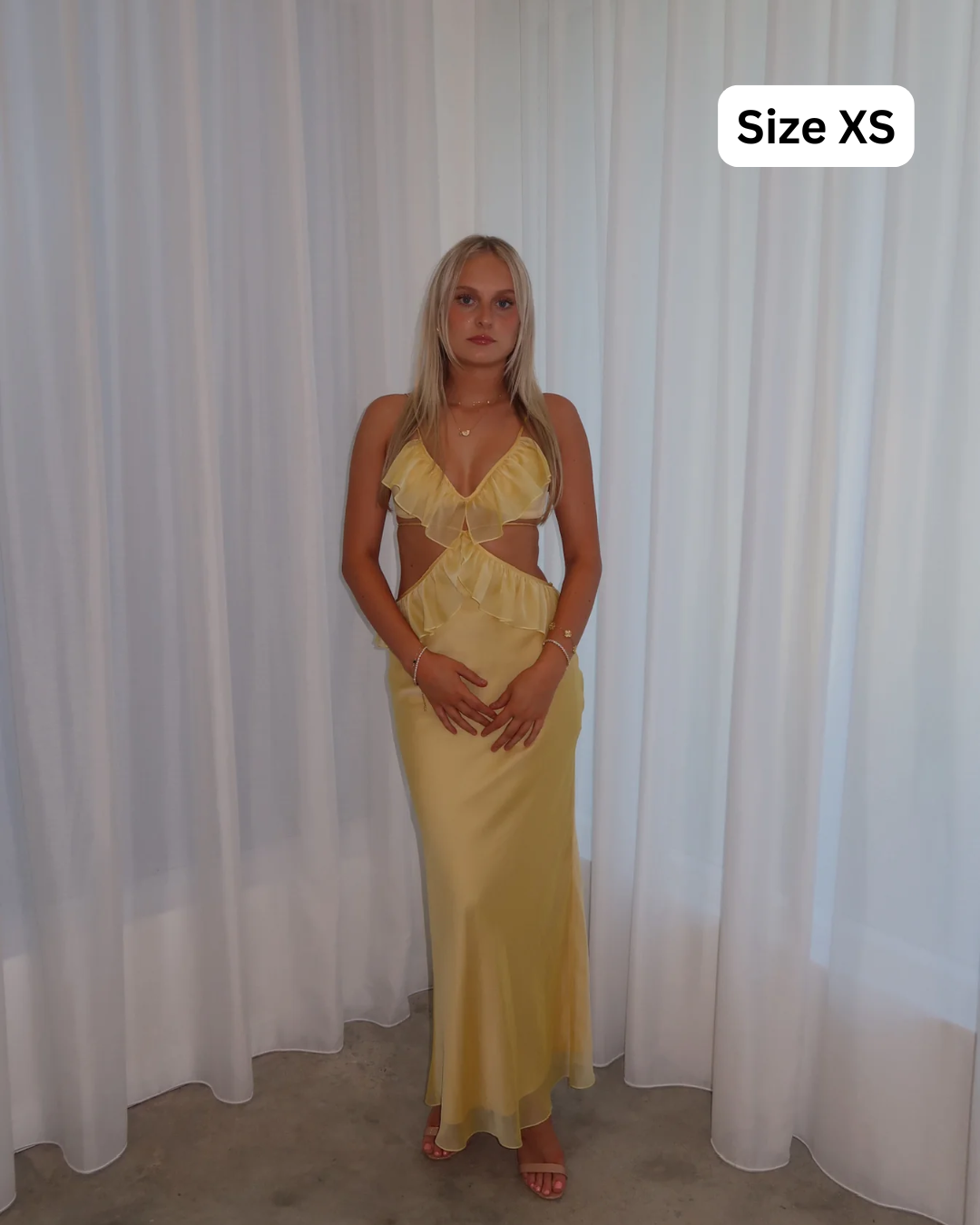 Stolen Stores Ruffle Maxi Slip Set