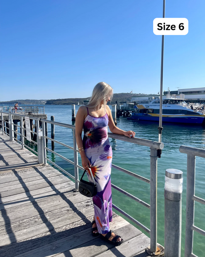 With Harper Lu Indigo Blossom Slip Dress