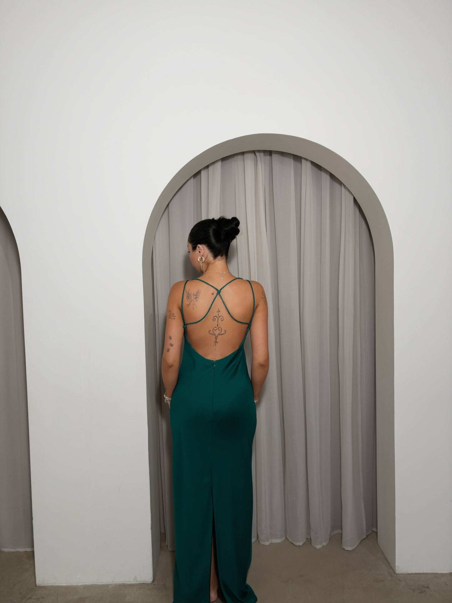 Camilla and Marc Otilia Jade Green Maxi Slip Dress