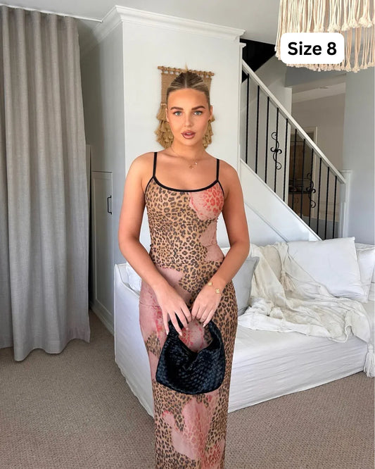 With Harper Lu Leopard Mesh SELLING