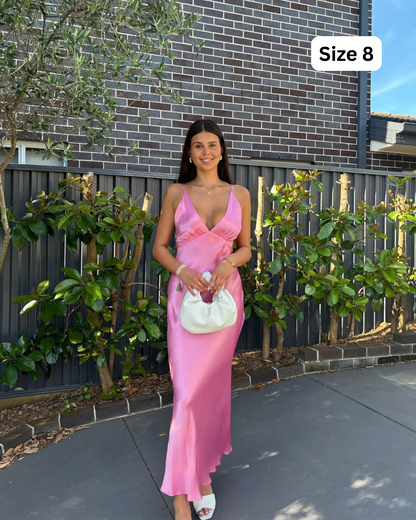 Bec and Bridge Lorelai V Pink Maxi Dress