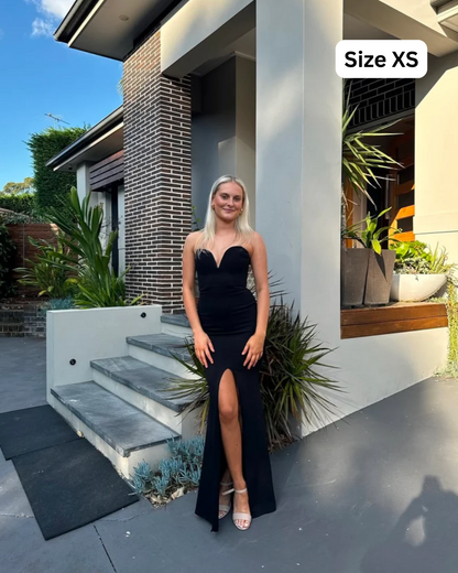 Nookie Honey Gown Strapless Black