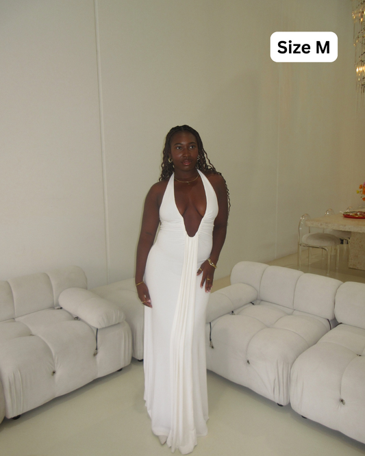 Misha Jennifer Cupro Maxi White