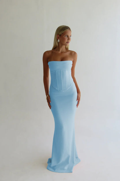 Hntr The Label Louie Gown Blue