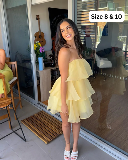 Billy J Fantasia Mini Dress Yellow