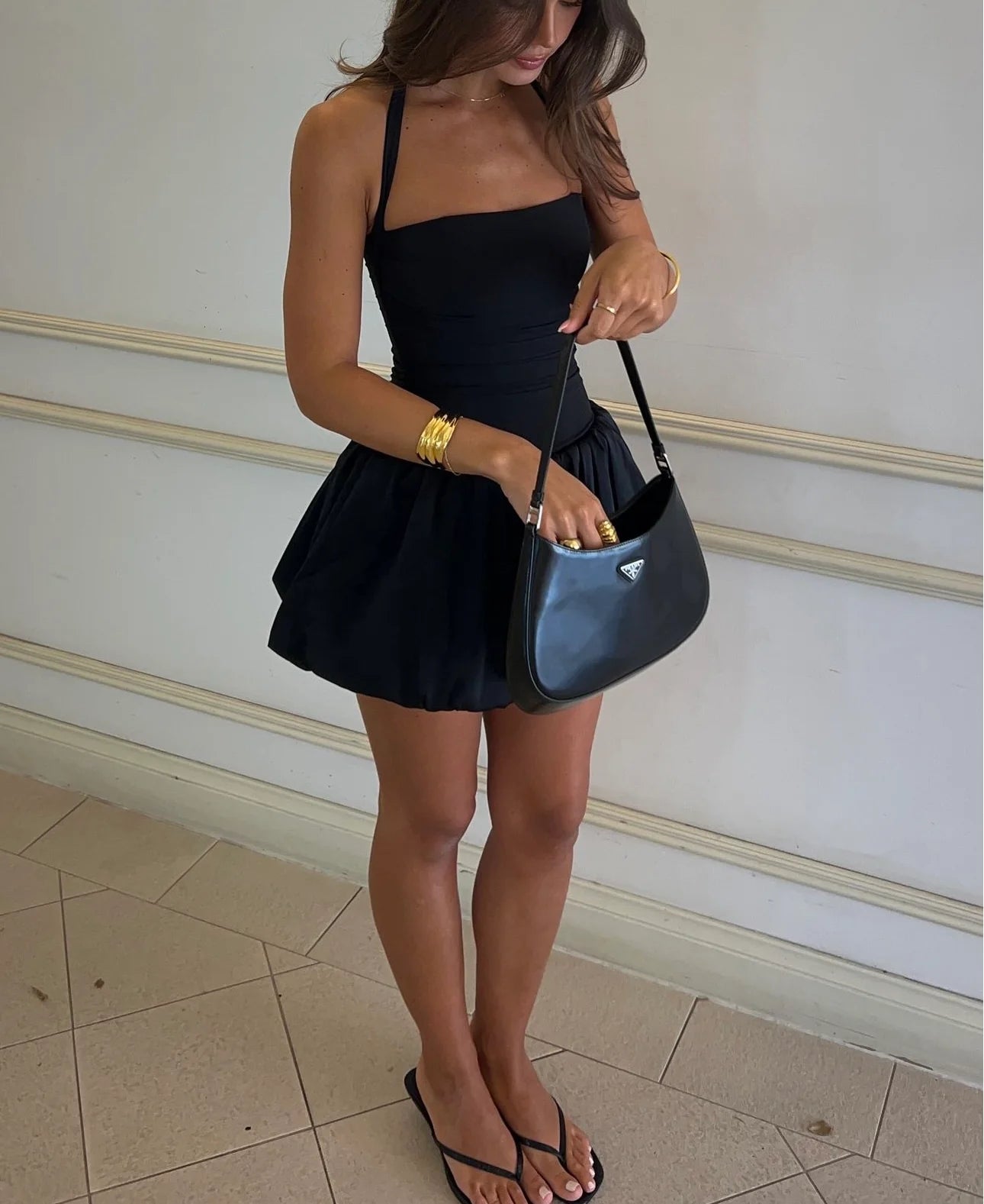 Oh Polly Ludmila Halterneck Corset Bubble Mini