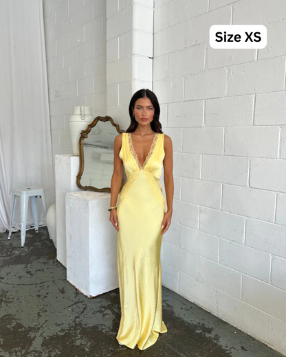 Little JC Boutique Fake Love Yellow Maxi
