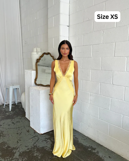 Little JC Boutique Fake Love Yellow Maxi