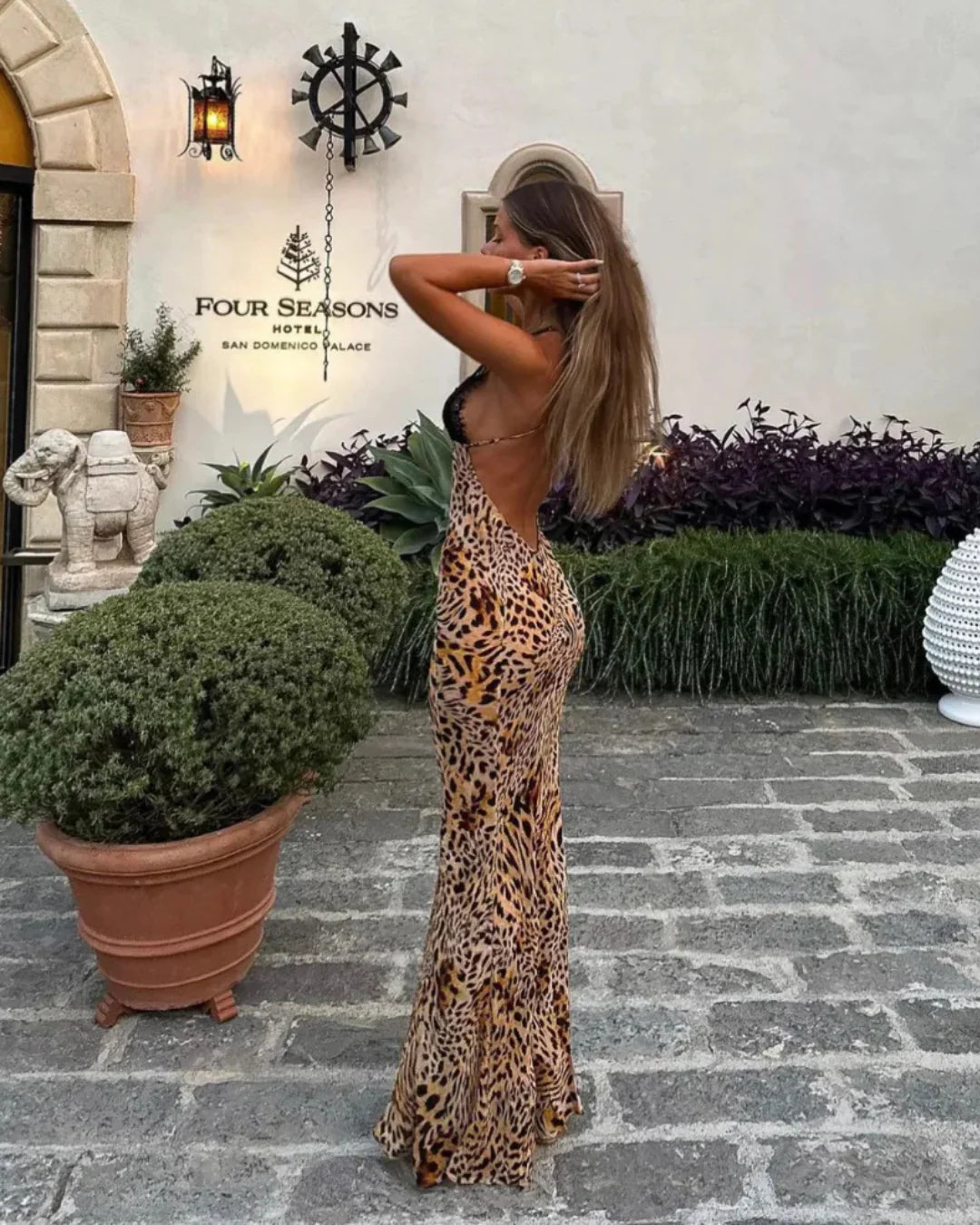 Rat and Boa Akima Leopard Slip Dress