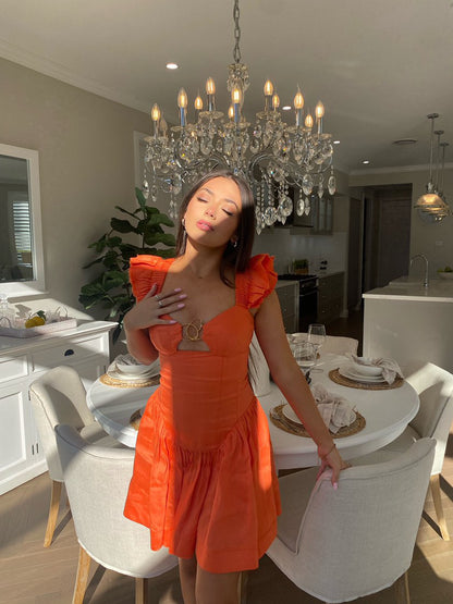 AJE Simone Frill Orange