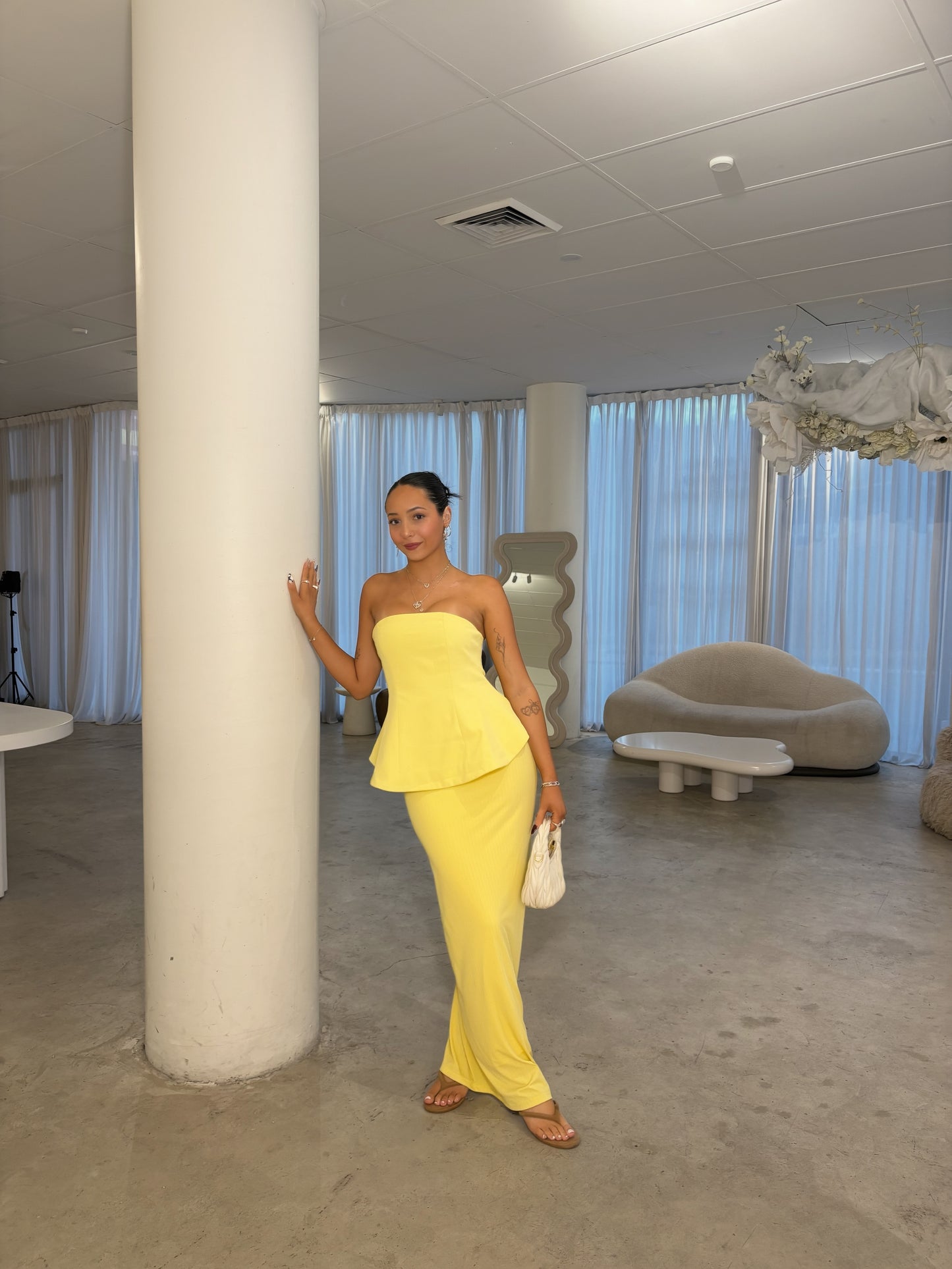 Emelia The Label Elliana Yellow Maxi Dress
