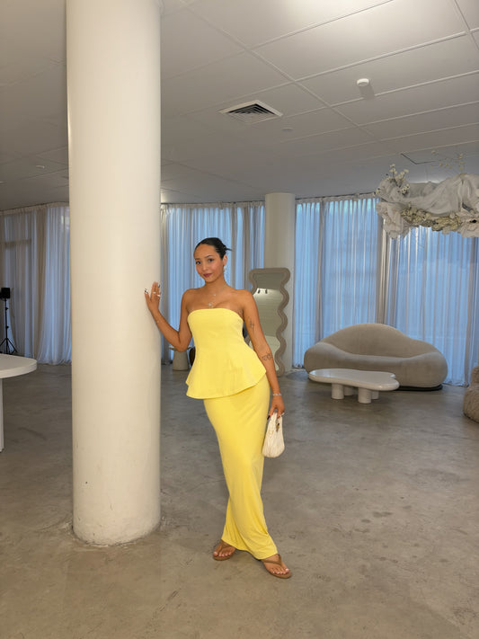 Emelia The Label Elliana Yellow Maxi Dress