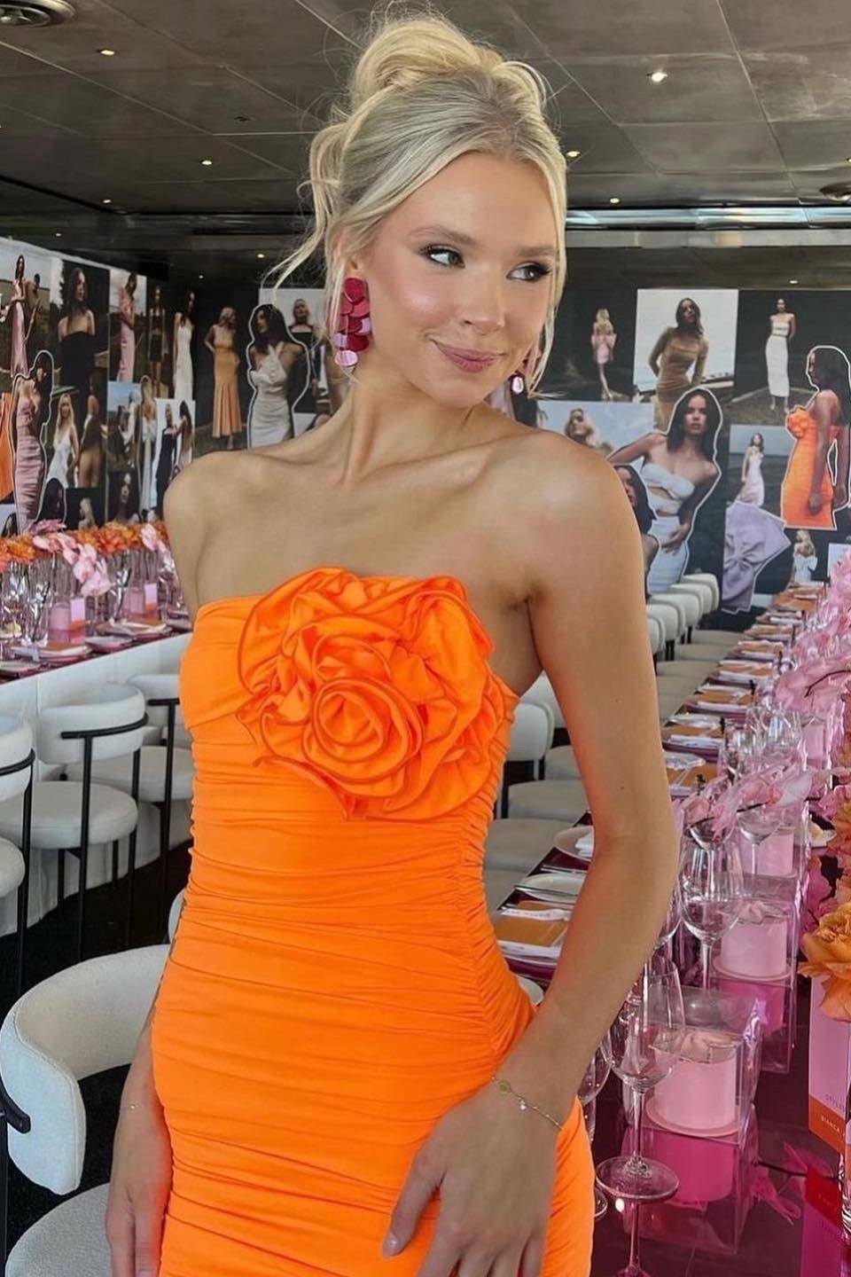 Bianca & Bridgett Tara Orange Midi