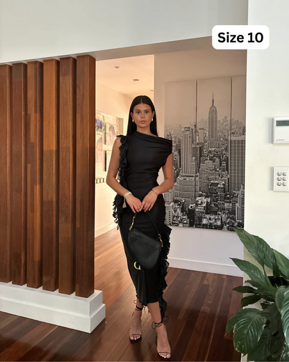 Fanci Club Assassin Black Maxi Dress