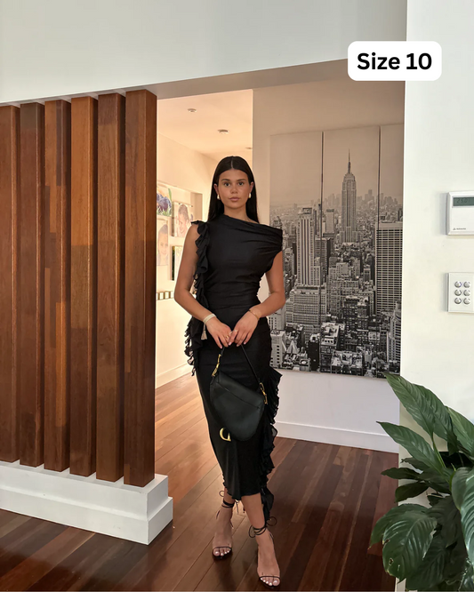 Fanci Club Assassin Black Maxi Dress