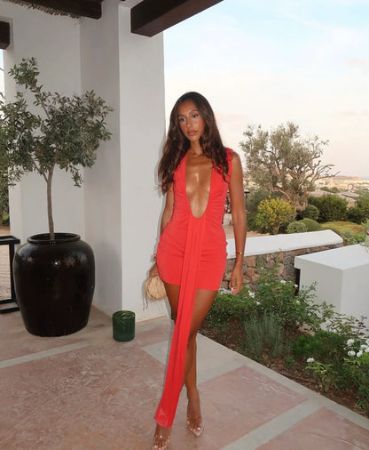 Misha Jennifer Cupro Mini Red