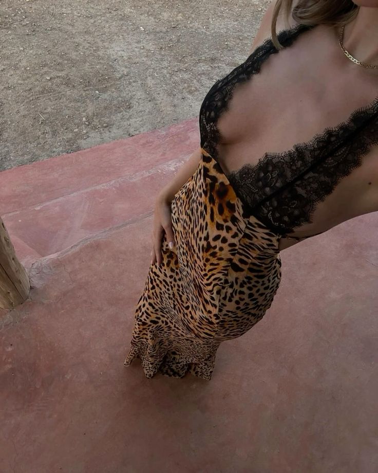 Rat and Boa Akima Leopard Slip Dress