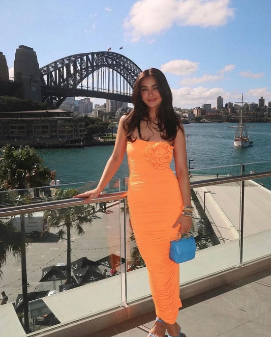 Bianca & Bridgett Tara Orange Midi