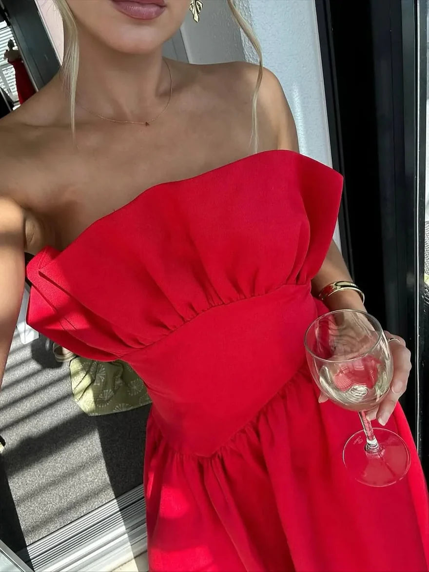 Elliatt Laurel Sleeveless Red Maxi Dress