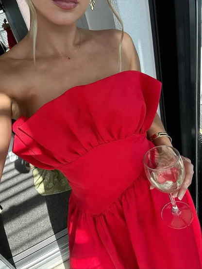 Elliatt Laurel Sleeveless Red Maxi Dress