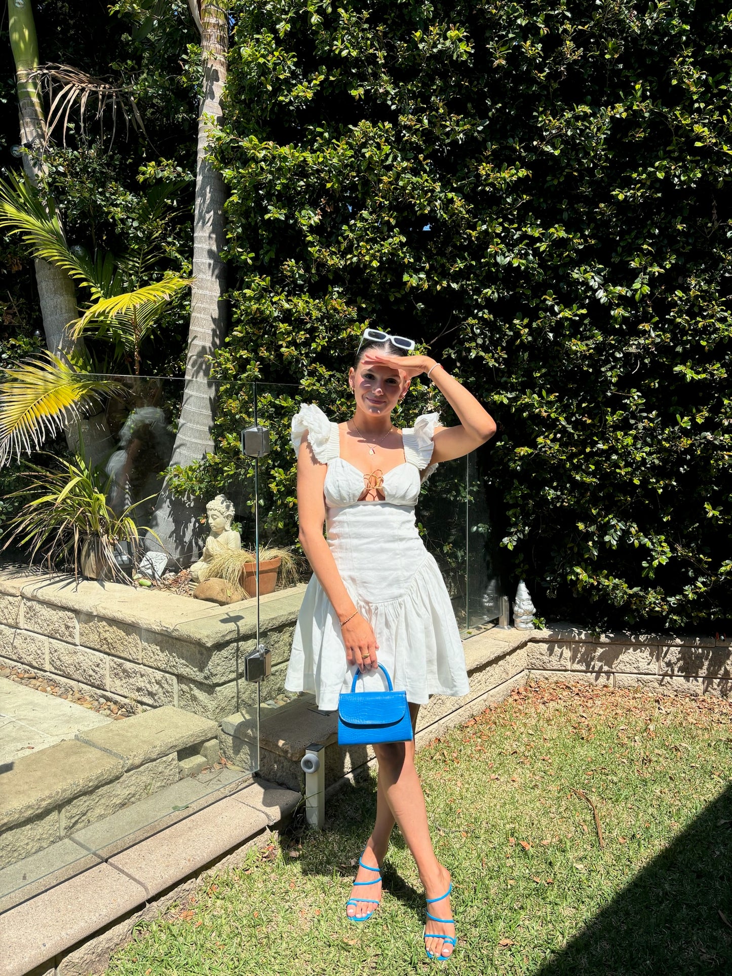 AJE Simone Frill Dress White