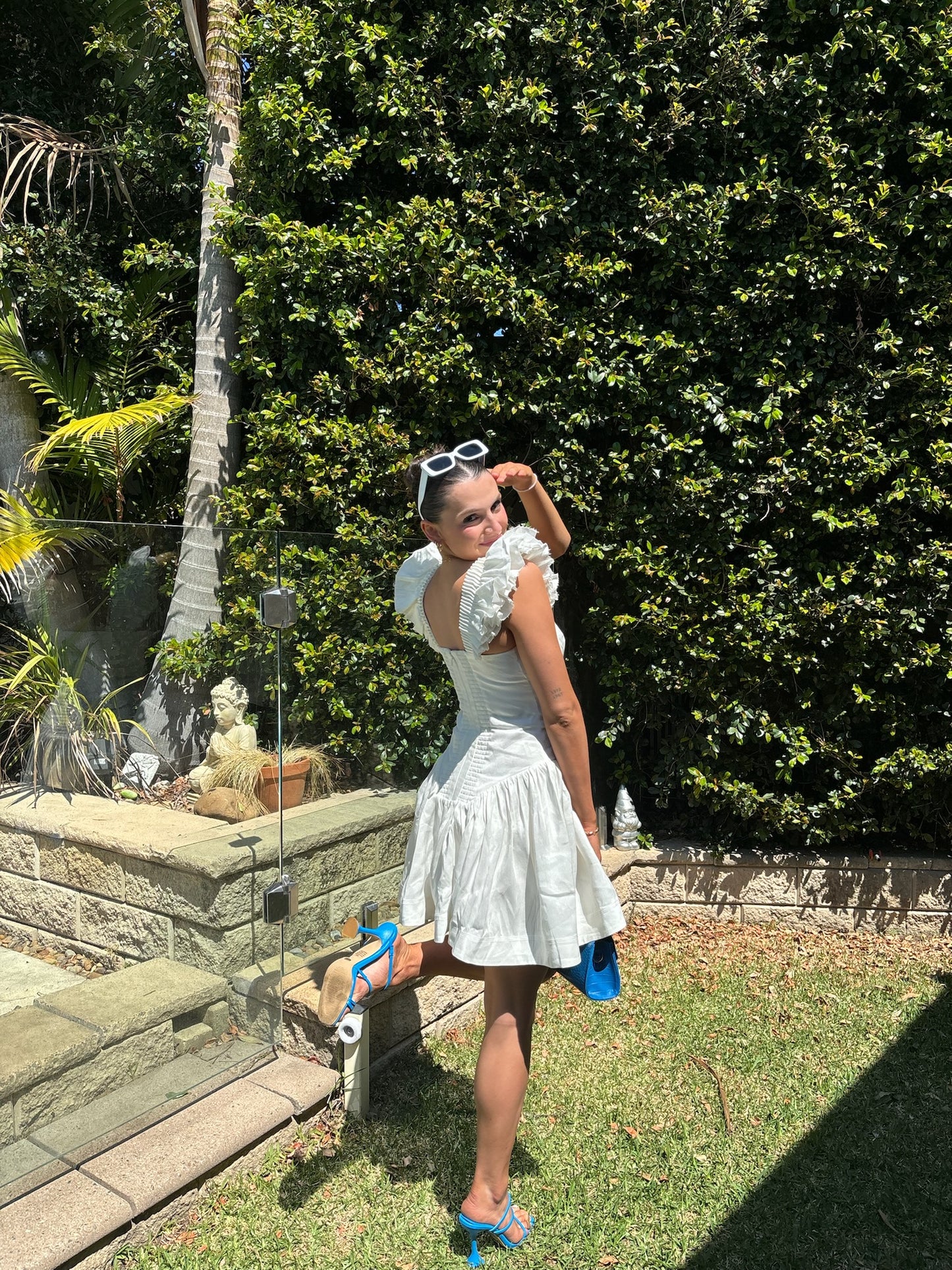 AJE Simone Frill Dress White