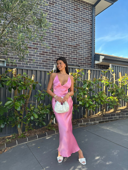 Bec and Bridge Lorelai V Pink Maxi Dress