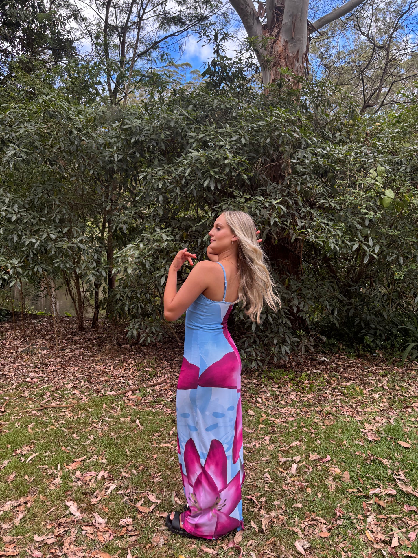 With Harper Lu Sky Lily Slip Dress