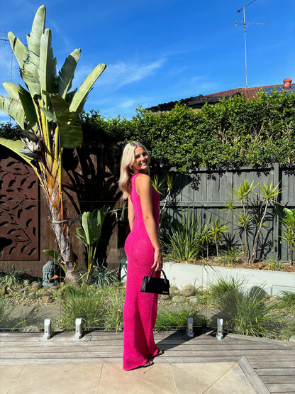 Asta Resort Natalia Pink Sequin Maxi