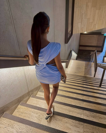 Vivienne Collection Lilou Blue Mini Dress