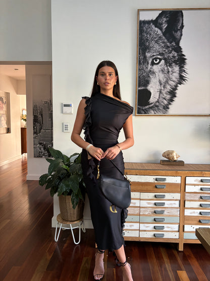 Fanci Club Assassin Black Maxi Dress