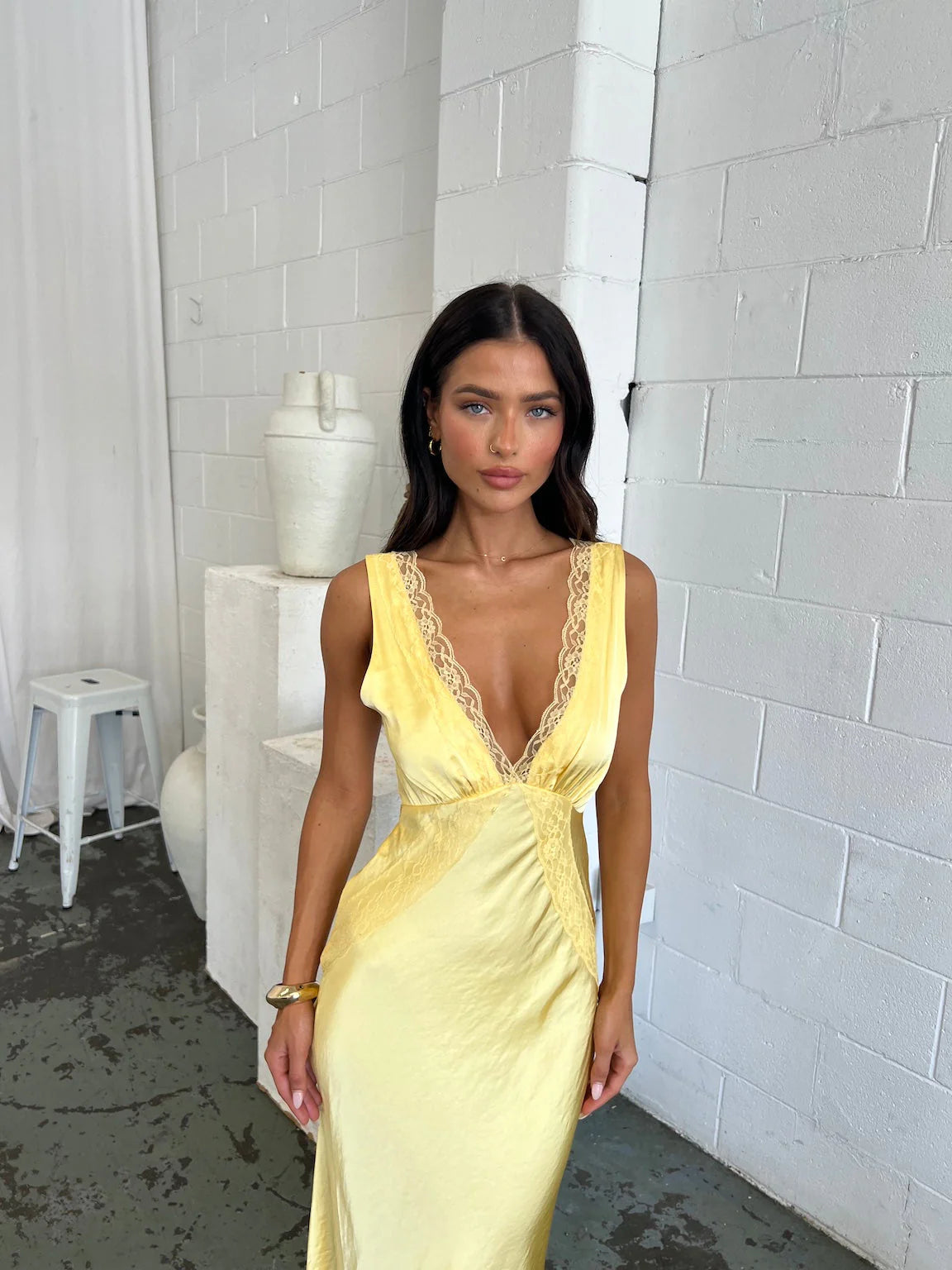 Little JC Boutique Fake Love Yellow Maxi
