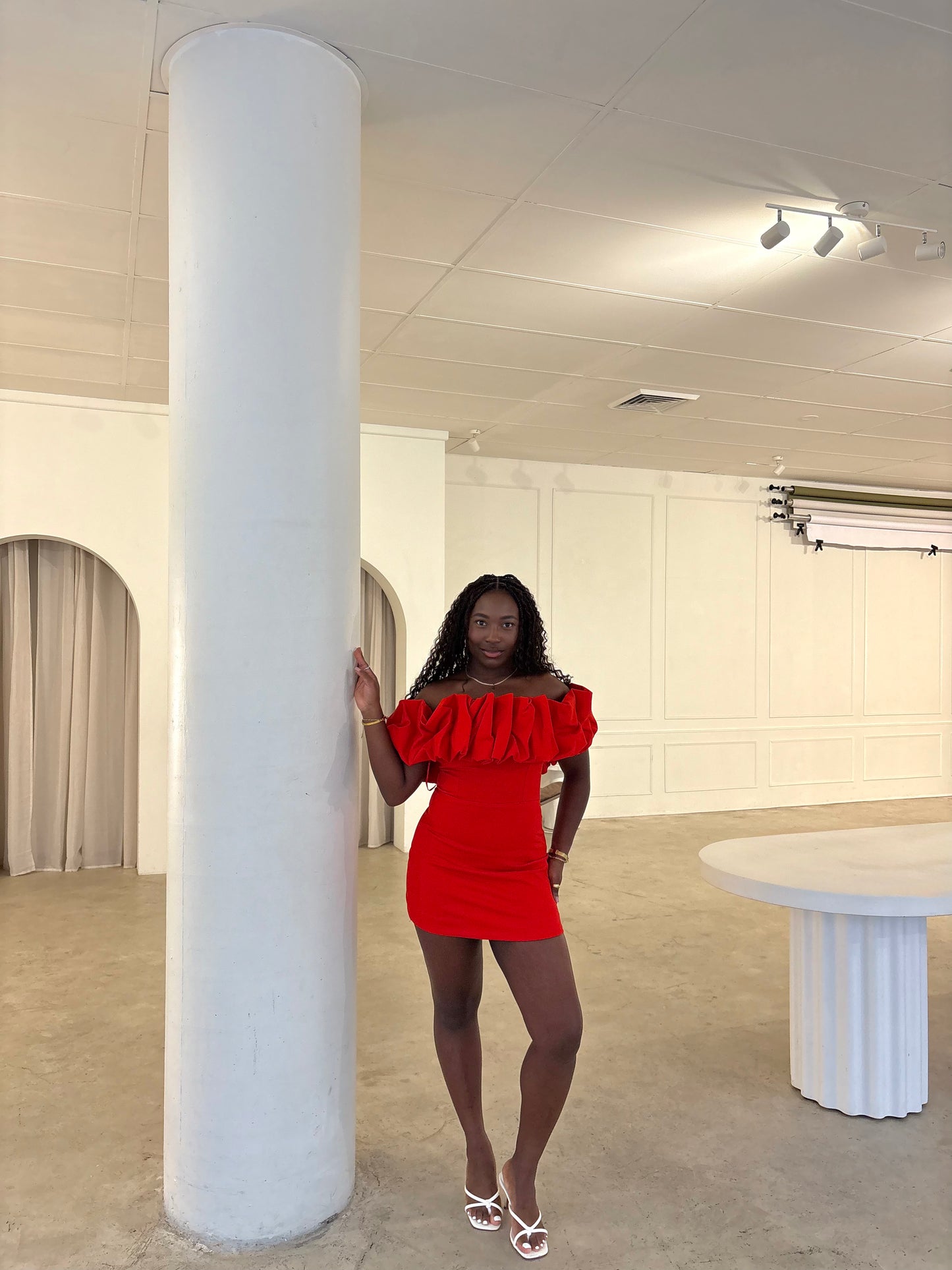 Showpo Coraline Red Ruffle Mini Dress