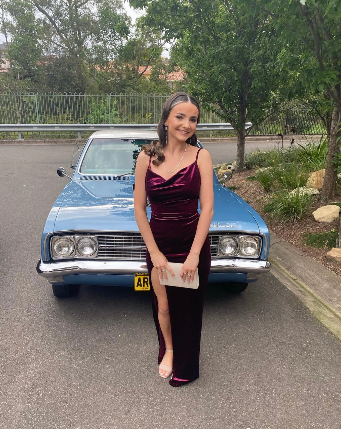 Bariano Burgundy Formal Dress