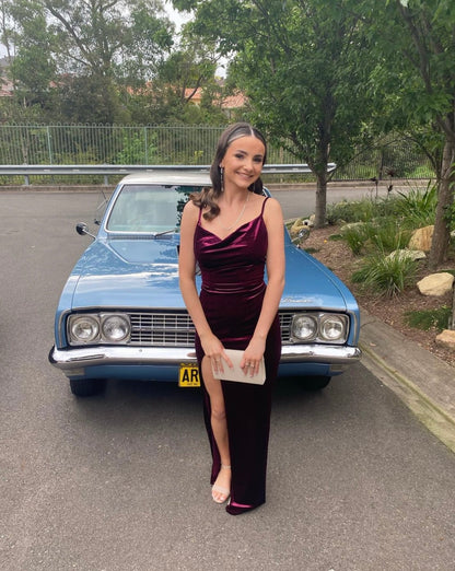 Bariano Burgundy Formal Dress