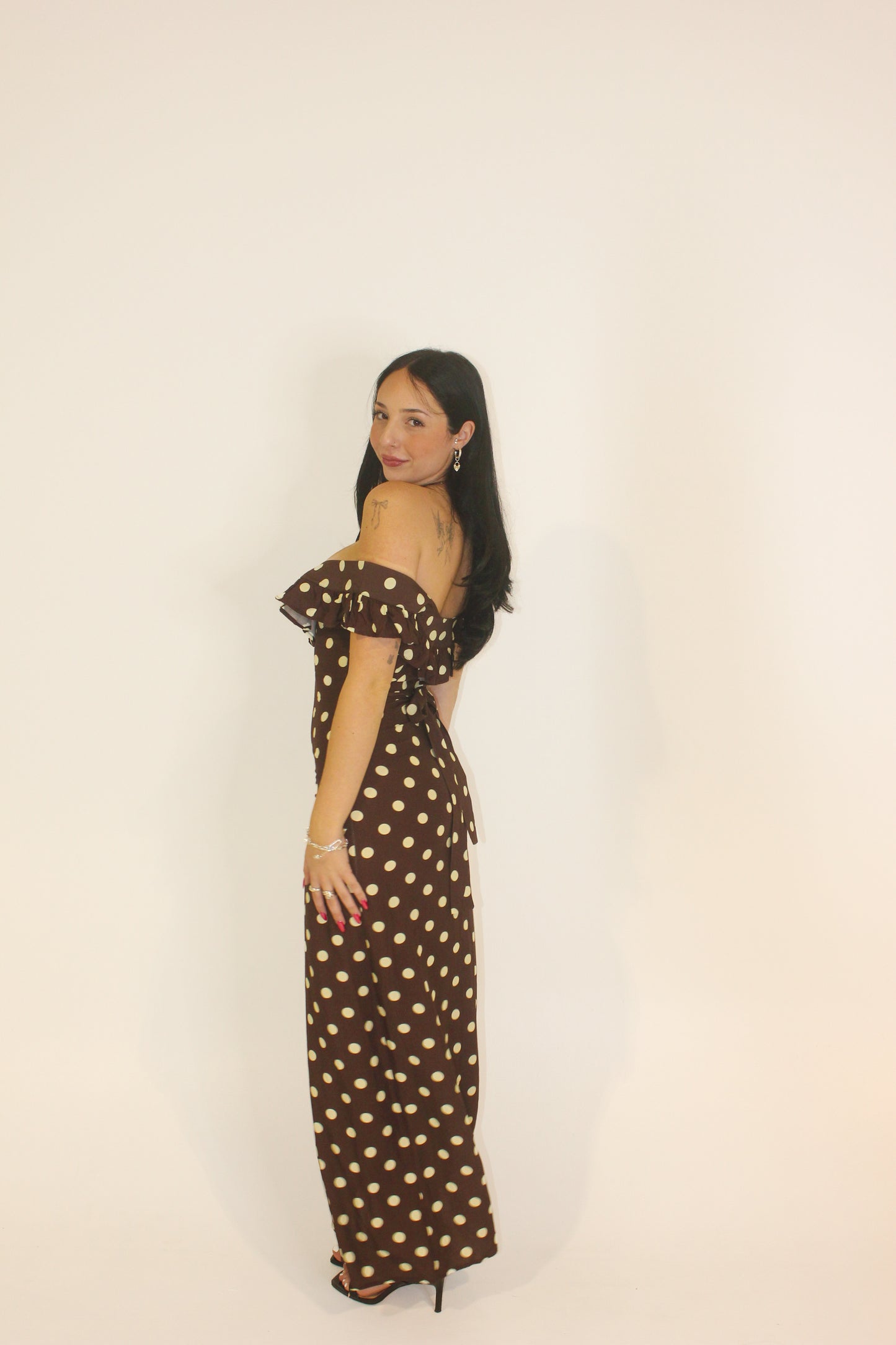 Designed By Si Luna Polka Dot Maxi Dress