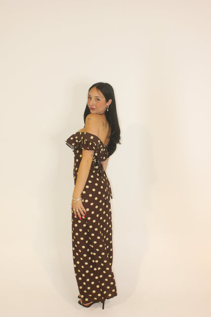 Designed By Si Luna Polka Dot Maxi Dress