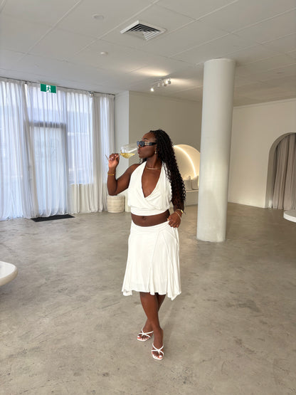 With Jean Sharni Off White Midi Set