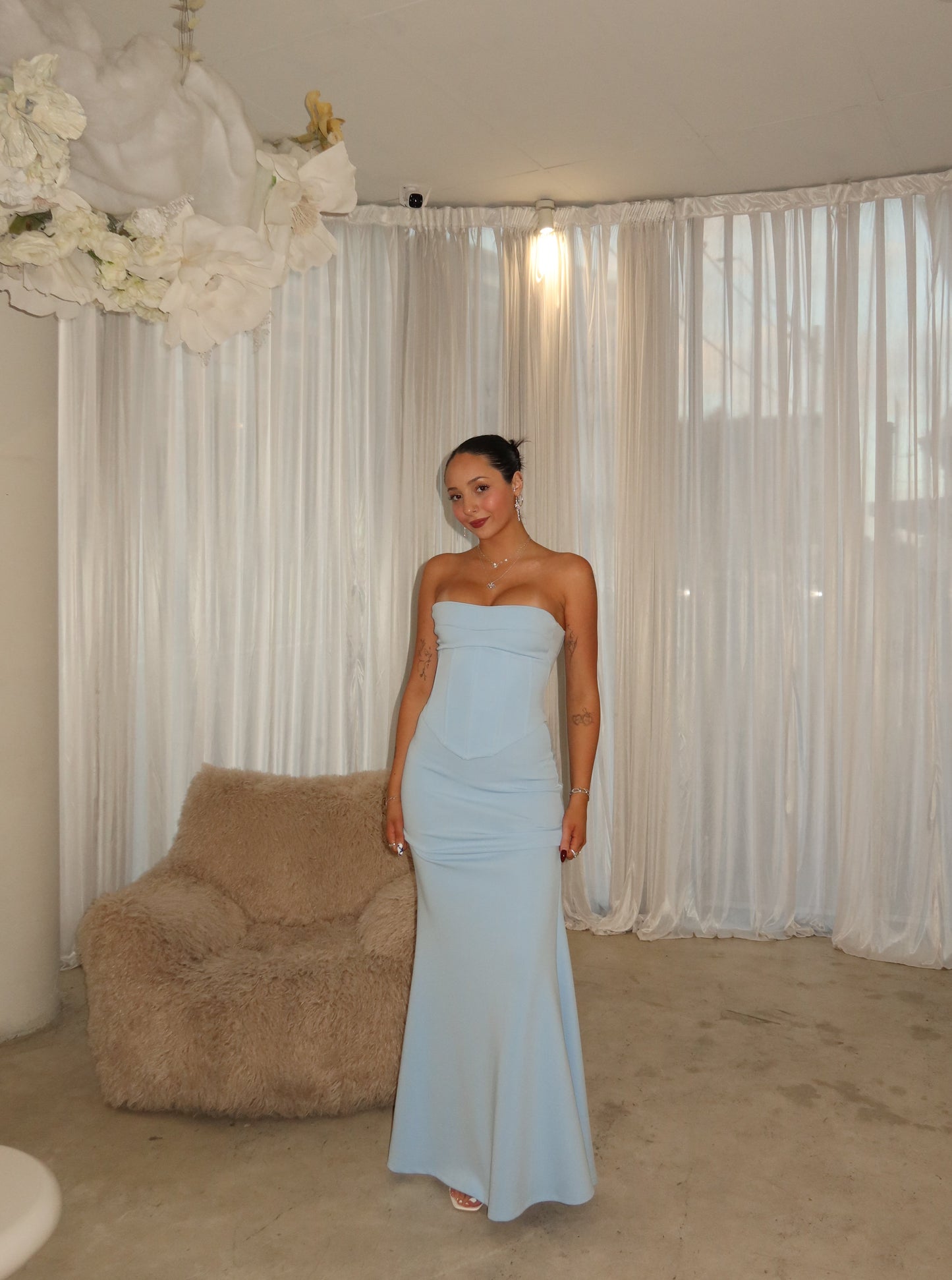 Hntr The Label Louie Gown Blue