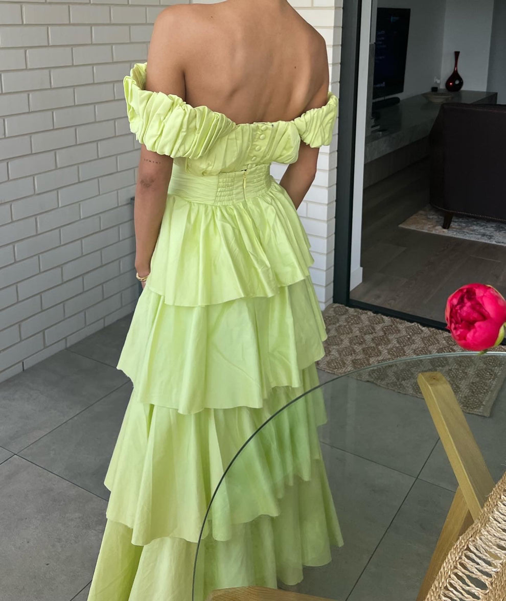 AJE Medina Frill Set Lime Green